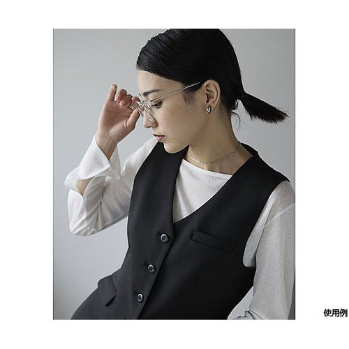 ベスト 9G メランジツイル ブラック