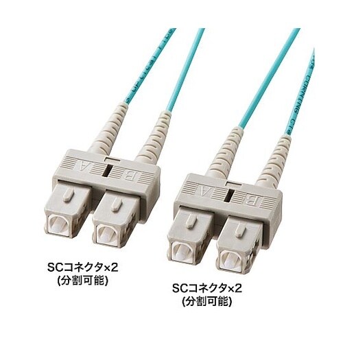 メガネ型光ファイバケーブル(マルチ50μ