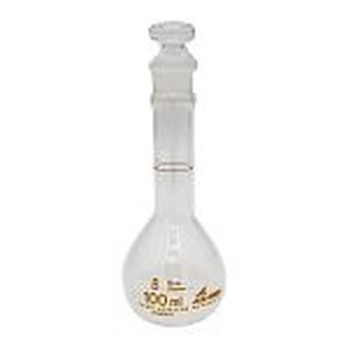 短型メスフラスコ 白 100mL(酸洗浄