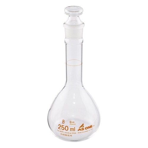 短型メスフラスコ 白 250mL(酸洗浄