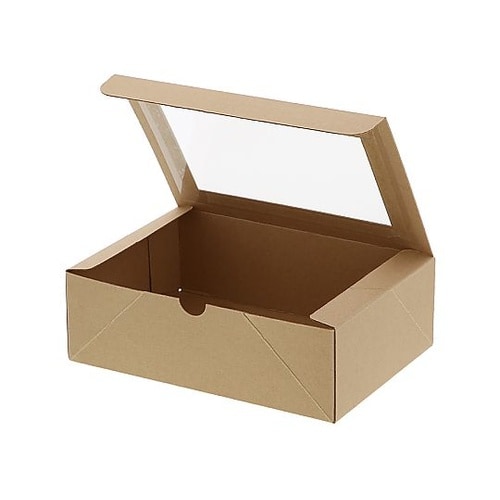 食品箱 ネオクラフト 窓付BOX L ク