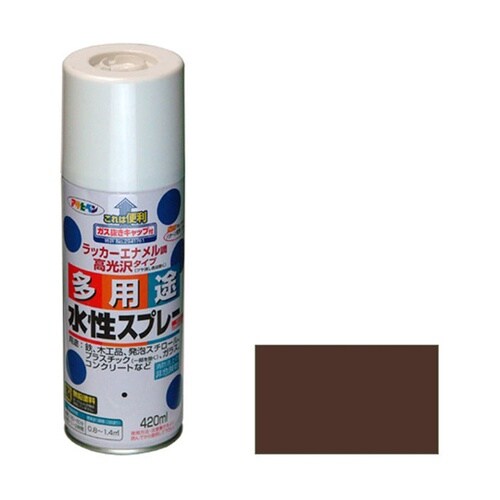 水性多用途スプレー420mLブラウン