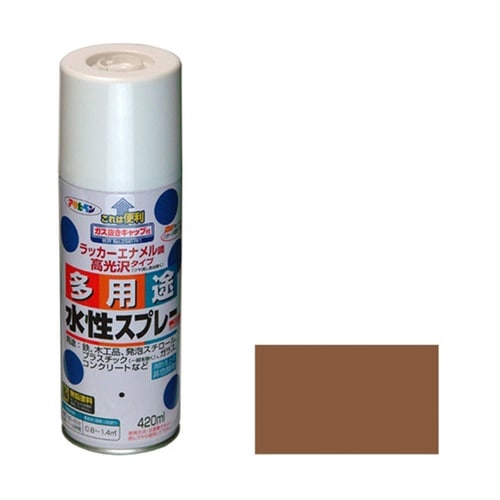 水性多用途スプレー420mLライト茶