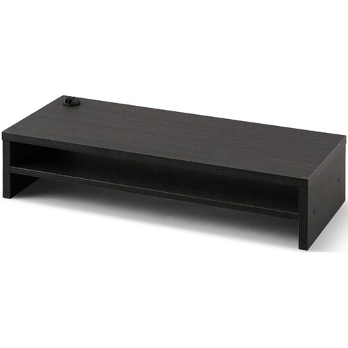 モニター台 棚板付き ブラックオーク M