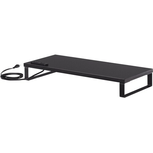 コンセント付きモニター台(W600・ブラ