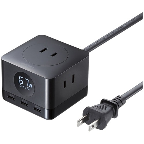 USB急速充電機能付きタップGaN PD