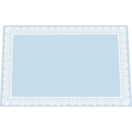 無蛍光紙テーブルマットレースB ブルー