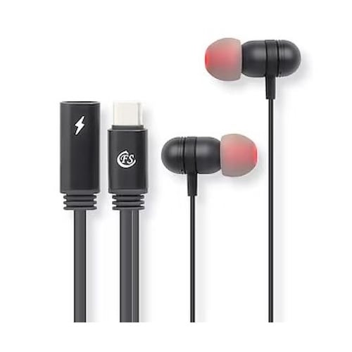 充電付Type−Cイヤホン ブラック F