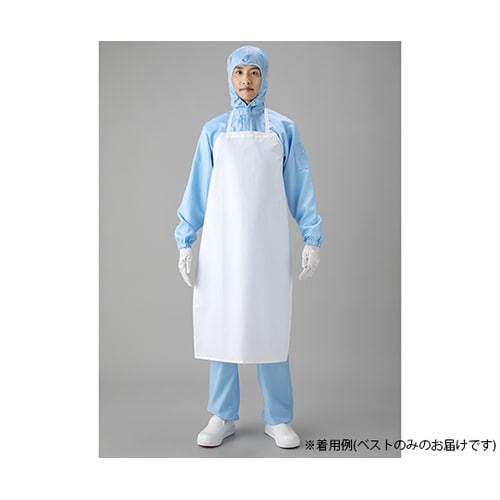 ラミネート加工エプロン 白 フリーサイズ