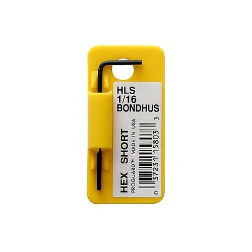 六角L形レンチ ショートタイプ 1/16