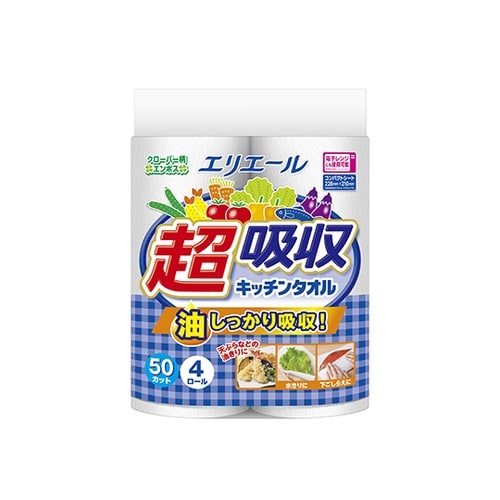 エリエール 超吸収キッチンタオル 4ロー