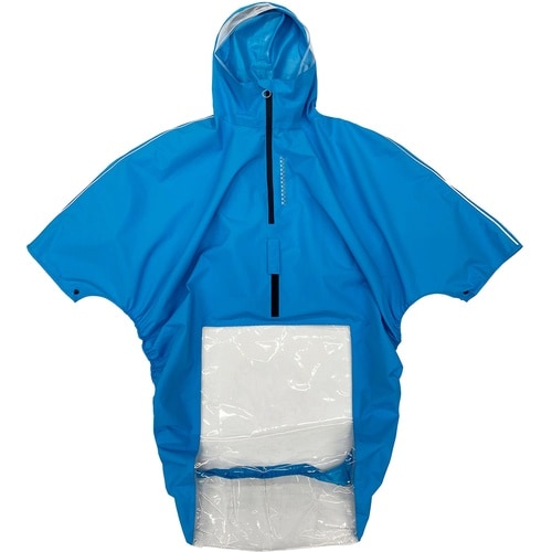 車いすレインはおるっちゃ ポンチョ ブル