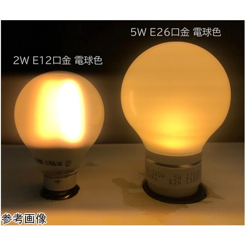 LED薄白/乳白電球 E12 フィラメン