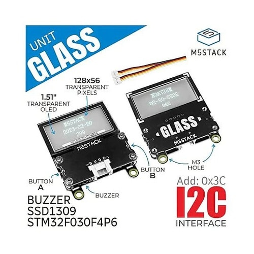 M5Stack用 1.5インチ透明OLE