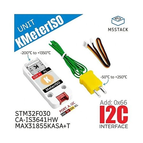 M5Stack用熱電対温度センサ付きKm