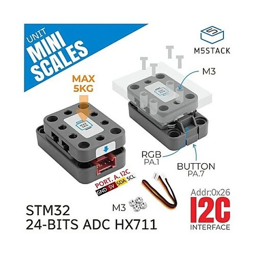 M5Stack用計量ユニット(5kgレン
