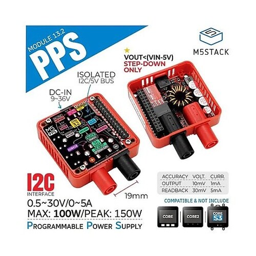 M5Stack用プログラマブル電源モジュ