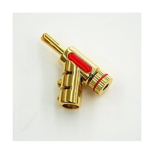 ロック機能付きバナナプラグ 赤 BNPW