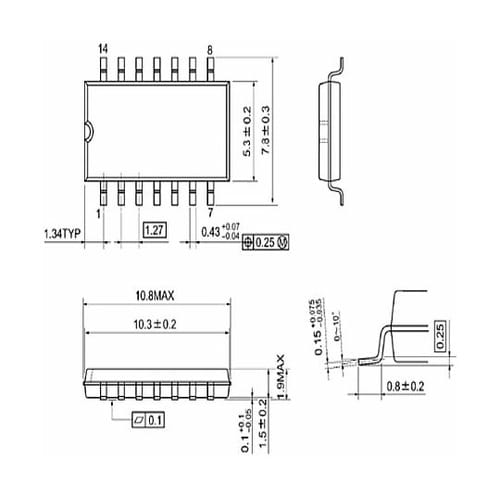 6回路 バッファ オープンドレイン CM