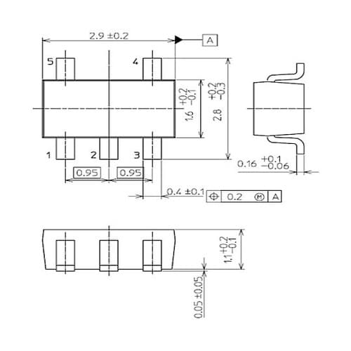 シュミットインバータ SOT−25 TC