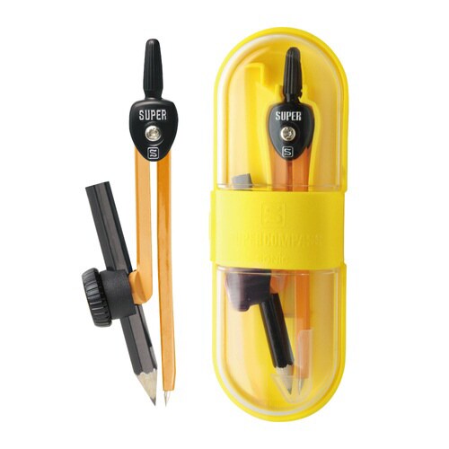 スーパーコンパス いろは 鉛筆用 オレンジ×5