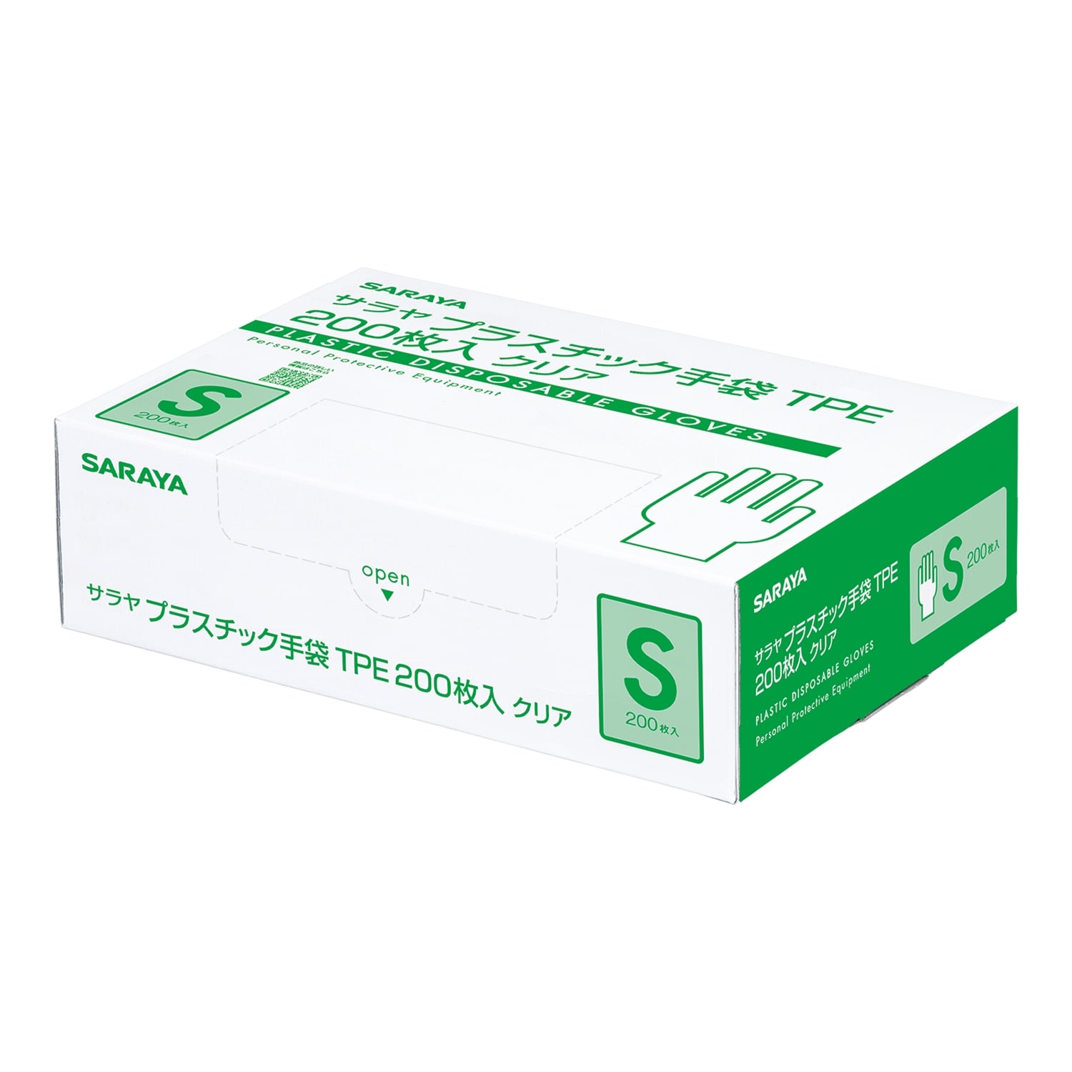 プラスチック手袋TPE200枚入クリアS×30