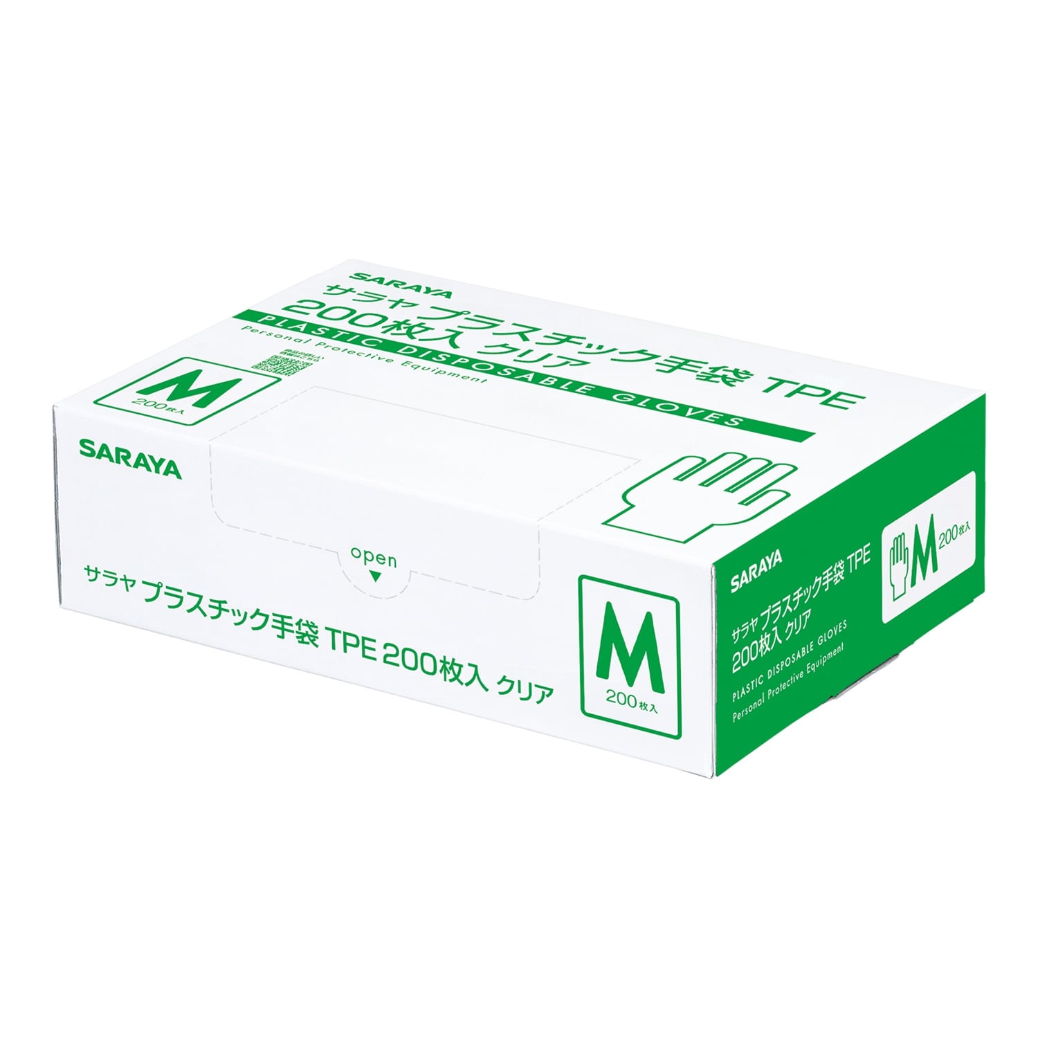 プラスチック手袋TPE200枚入クリアM×30