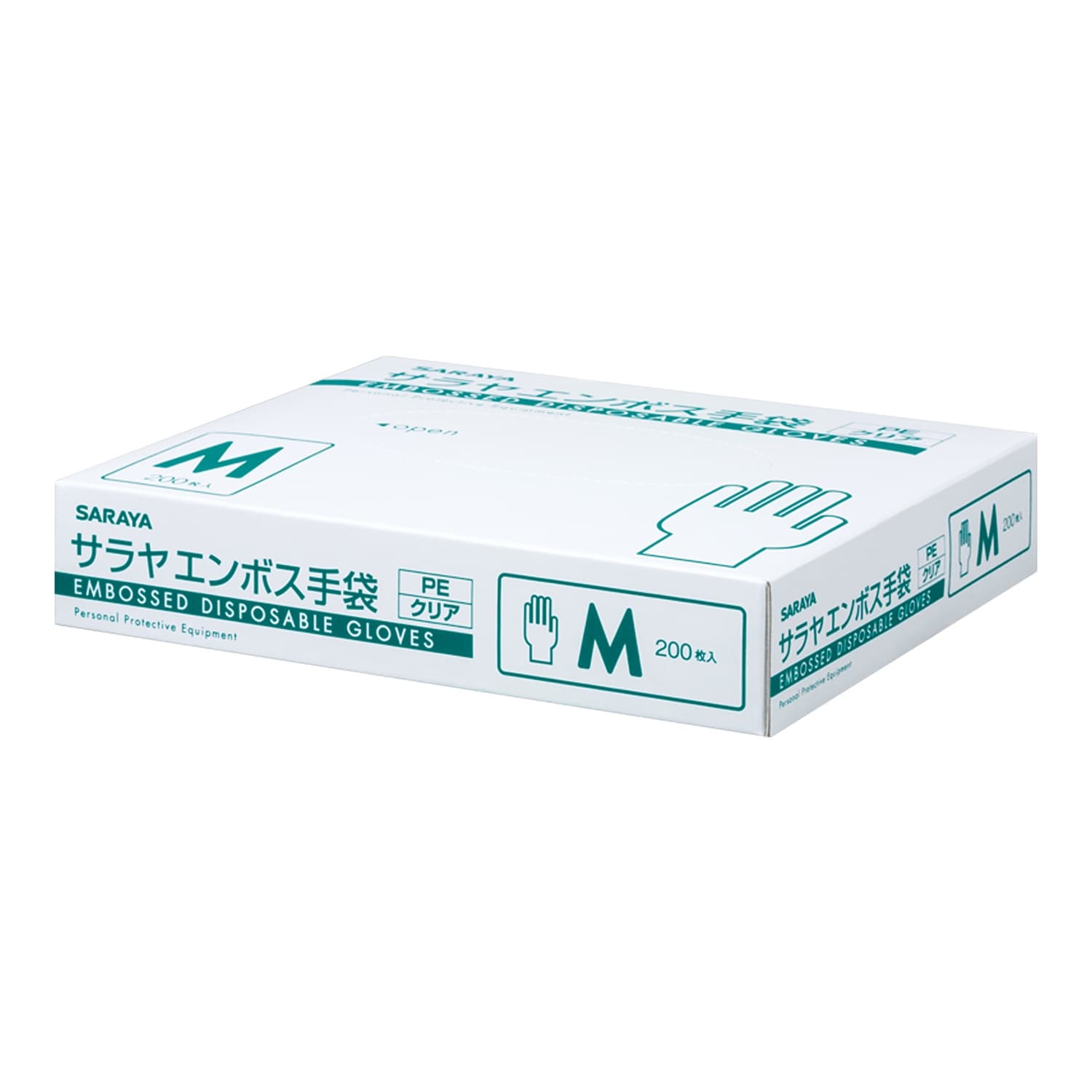 エンボス手袋PEクリア200枚入 M×20