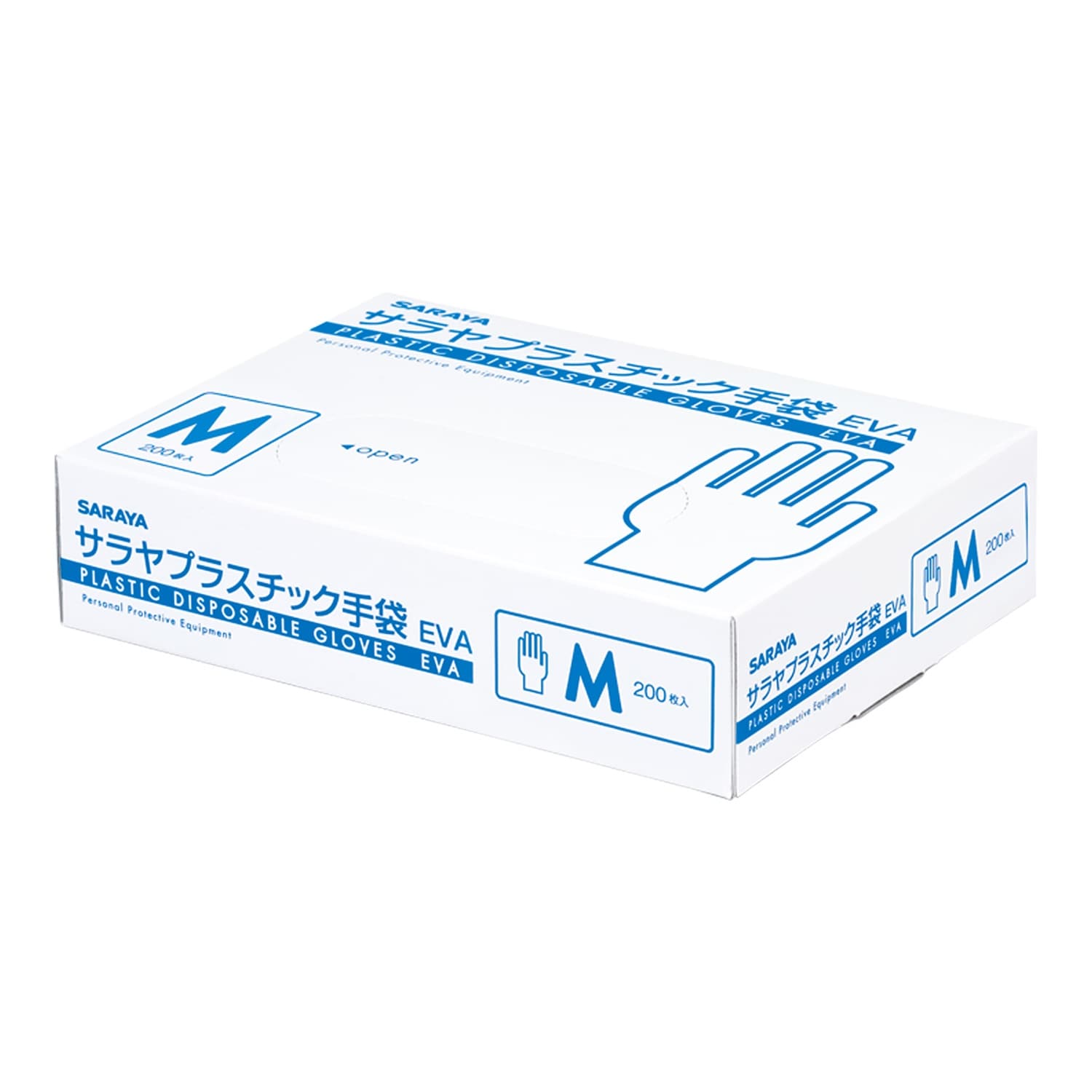 サラヤプラスチック手袋EVA200枚入M×20
