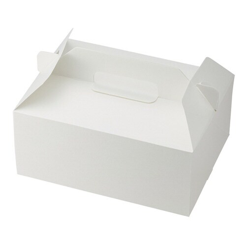 スリムエコキャリーケーキ箱ホワイト 18×24×2