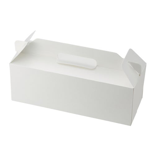 スリムエコキャリーケーキ箱ホワイト 10×28×4