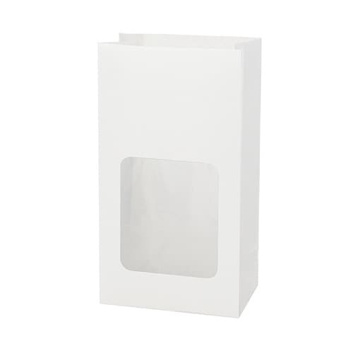 NF窓付耐油角底袋No.4 白無地 100枚入×5