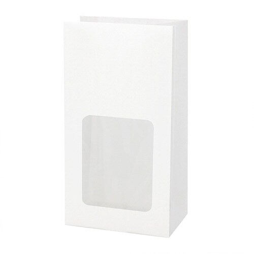 NF窓付耐油角底袋No.6 白無地 100枚入×5