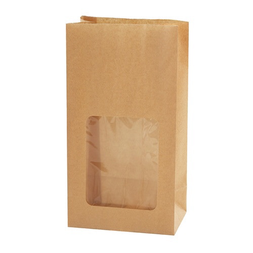 NF窓付耐油角底袋No.6未晒無地 100枚入×5