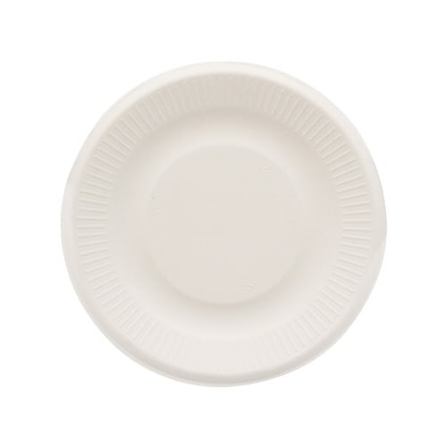 バガスプレート ホワイト 15cm 50枚入×24