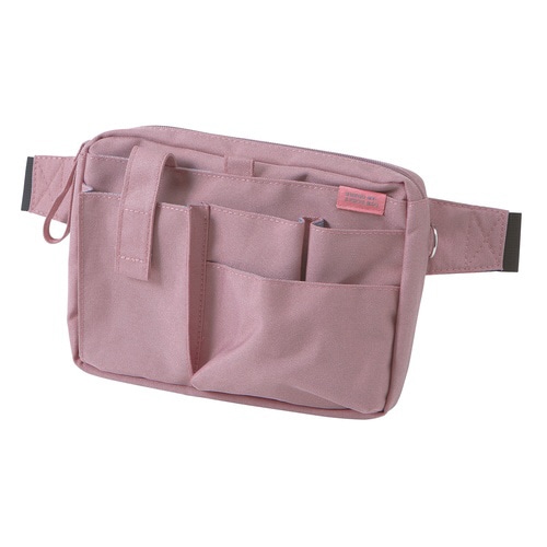 文具エプロンバッグ マチ付(ピンク)×2