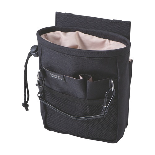 文具エプロンバッグ 巾着(ブラック)×2