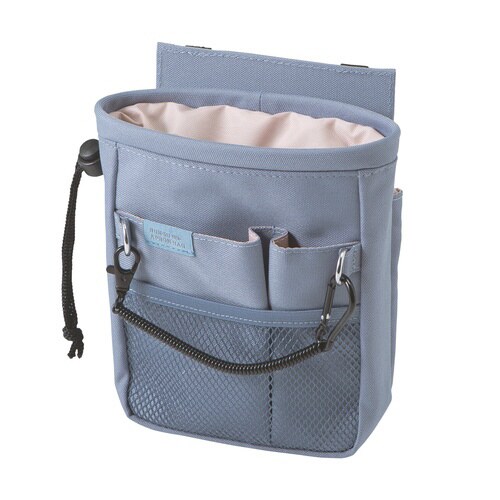 文具エプロンバッグ 巾着(ブルー)×2