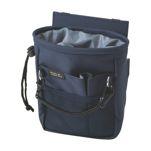 文具エプロンバッグ 巾着(ネイビー)×2