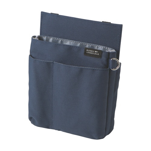 文具エプロンバッグ 薄マチ(ネイビー)×2