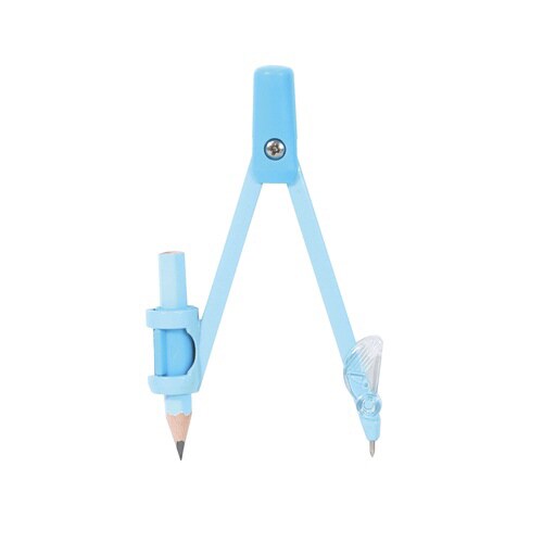 回しやすい算数コンパス(ライトブルー)×5