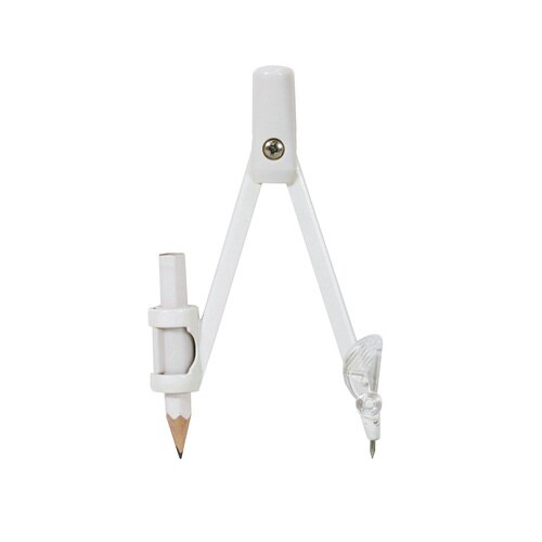 回しやすい算数コンパス(ホワイト)×5