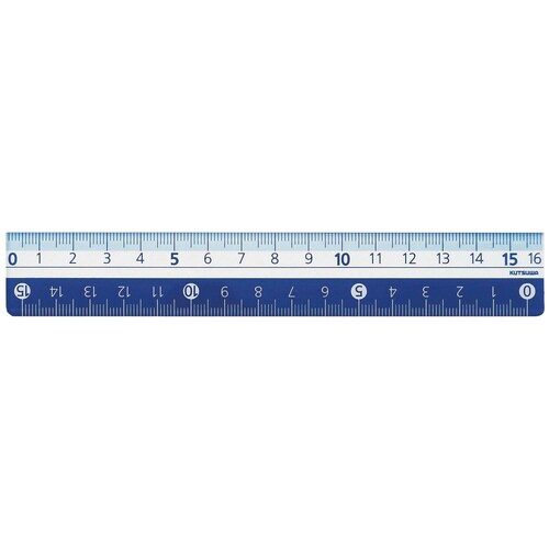 カラー定規 16cm(ブルー)×5