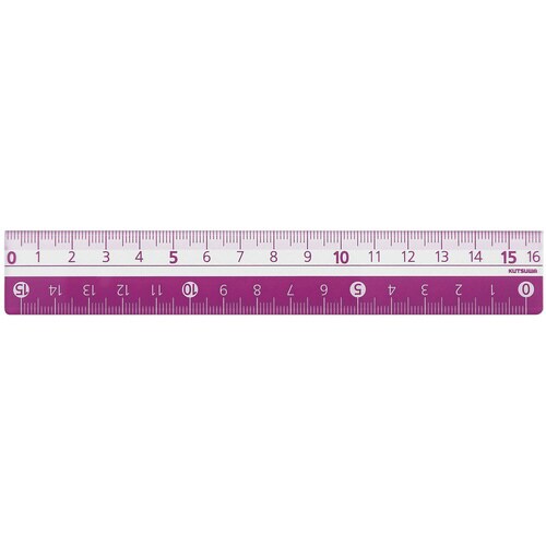 カラー定規 16cm(パープル)×5