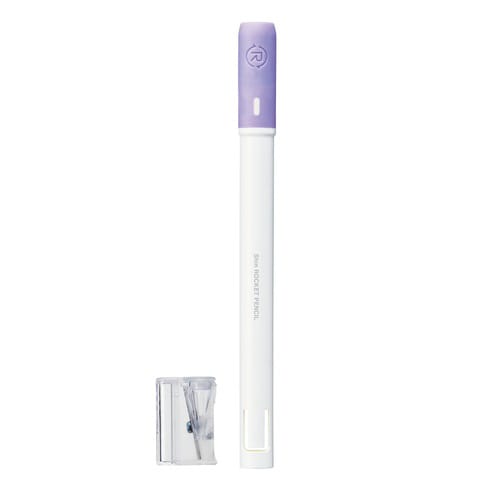 削り付シンロケット鉛筆(パープル)×5