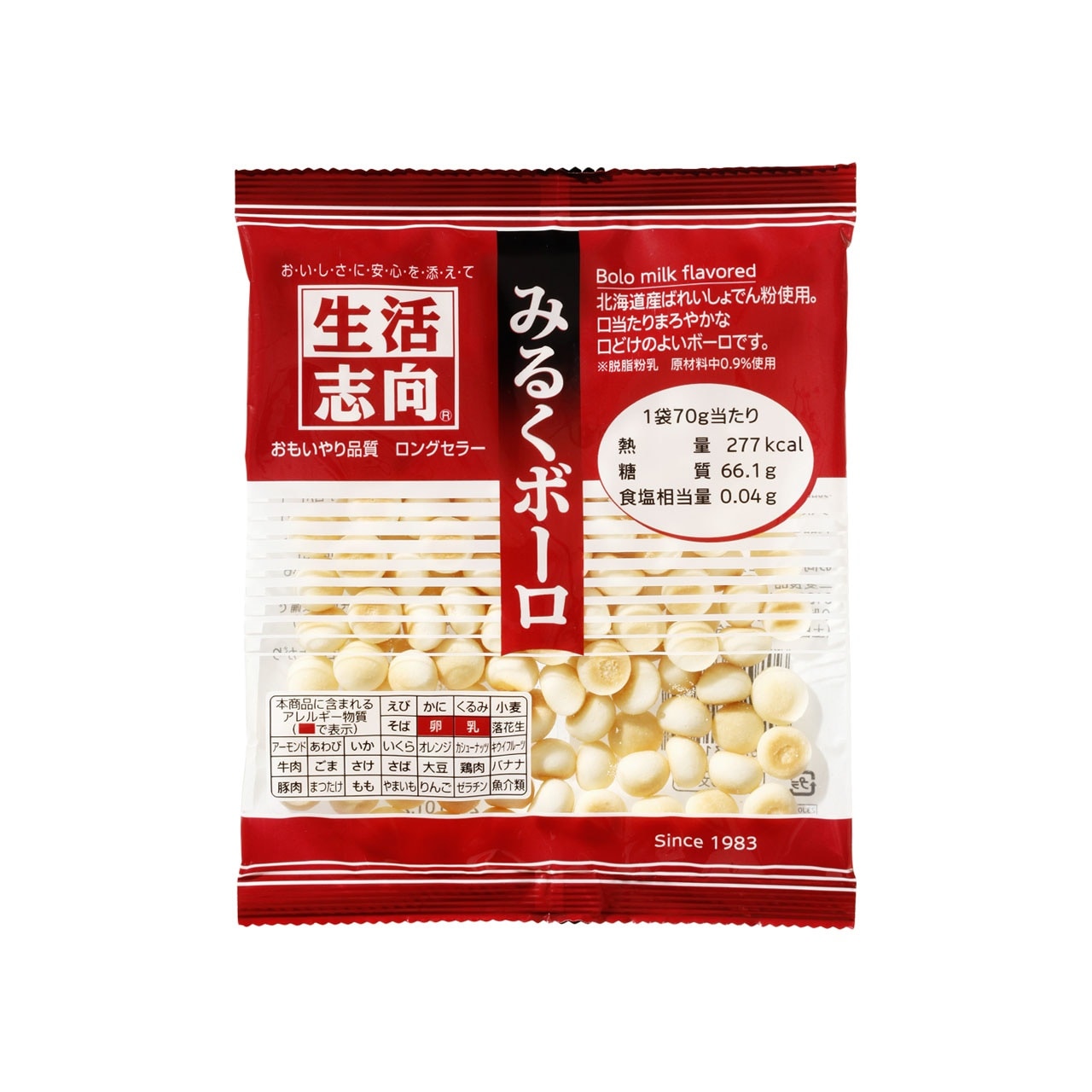 生活志向 みるくボーロ70g 16個