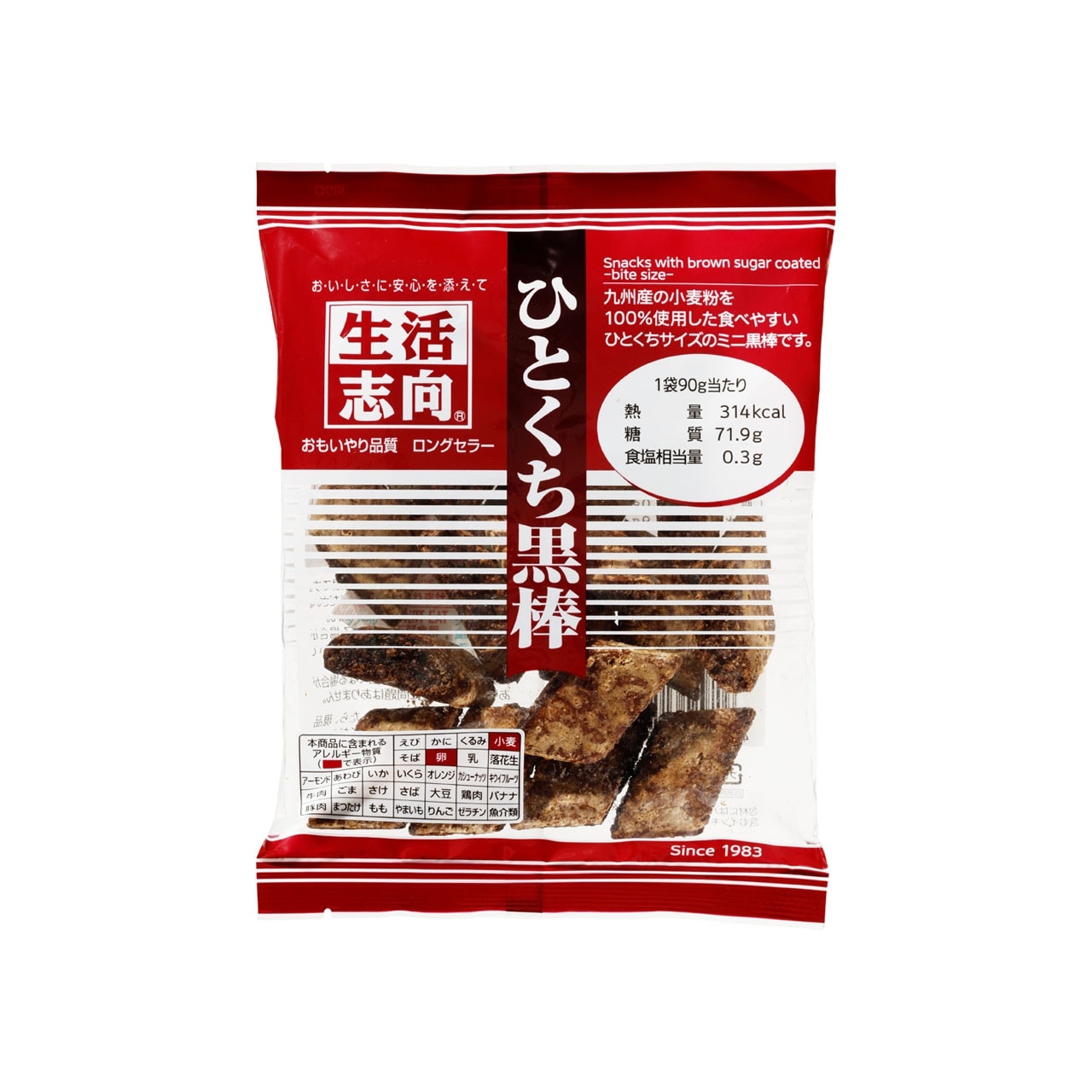 生活志向 ひとくち黒棒90g 16個