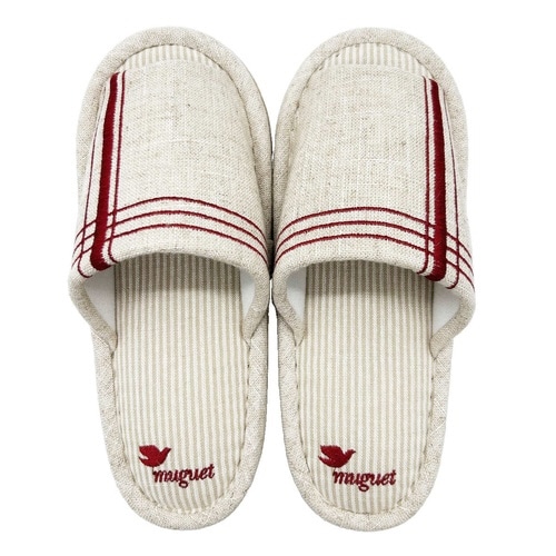 スリッパ ナチュラルクロス外縫い Mサイズ