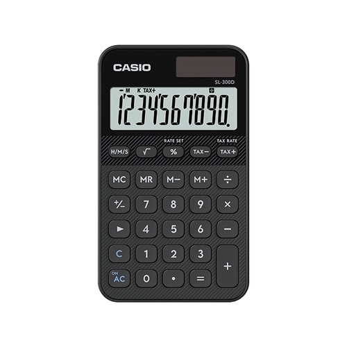 カシオ カラフル電卓 ノート型 ブラック