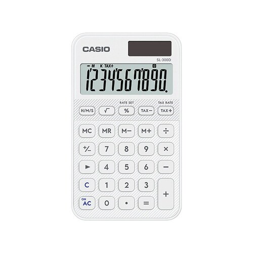 カシオ カラフル電卓 ノート型 ホワイト